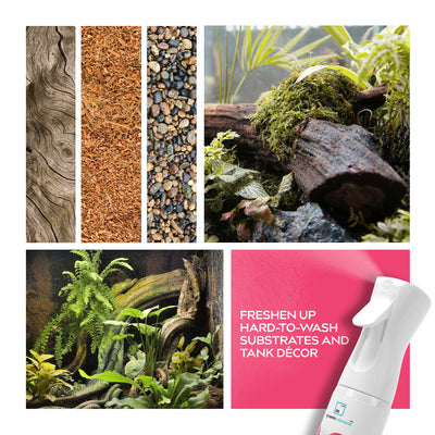 Dynamic Element Reptile Tank Odor Eliminator Spray - Unscented Mineral-Based Formula Deodorizer for Urine and Waste Smells from Bearded Dragon and Turtle Tank - 9 Fl Oz (266 ml)