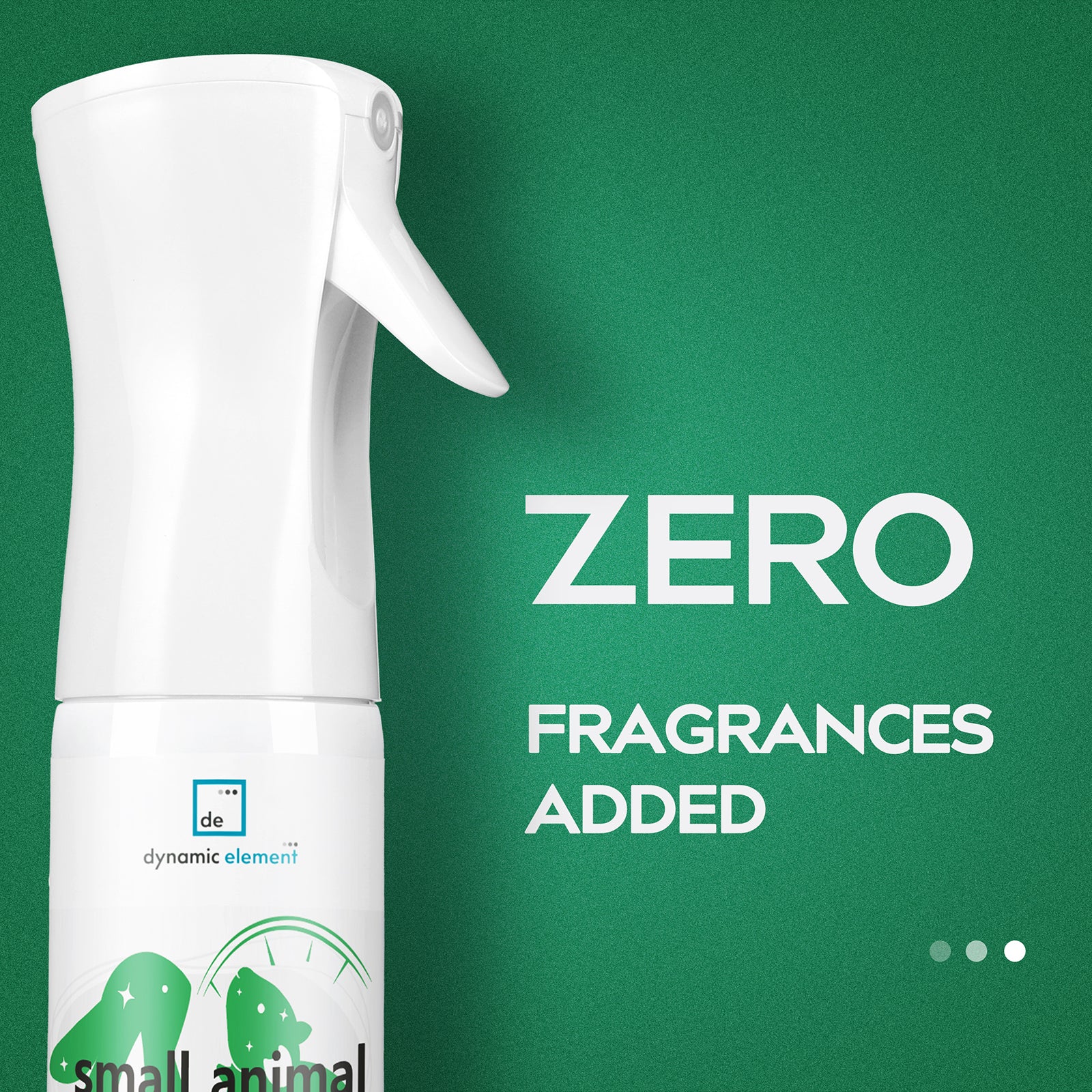 Dynamic Element Small Animal Cage Deodorizer Spray _ Unscented Mineral Formula _ Decompose Small Animal Waste Odor Molecules - Urine Smell Remover from Hamsters, Rabbits, Guinea Pigs _ 9 fl oz