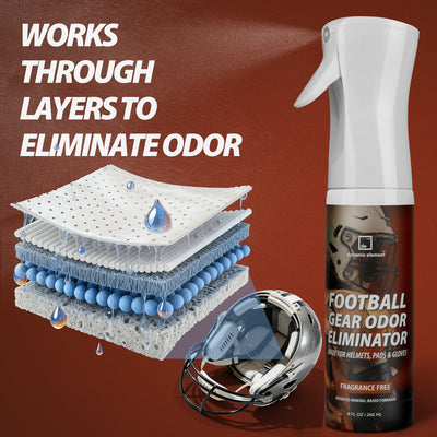 Dynamic Element Football Gear Odor Eliminator Spray - Unscented Natural Mineral-Based Deodorizer Spray for Football Pads, Helmets, Shoulder Gear & Cleats, 9 fl oz